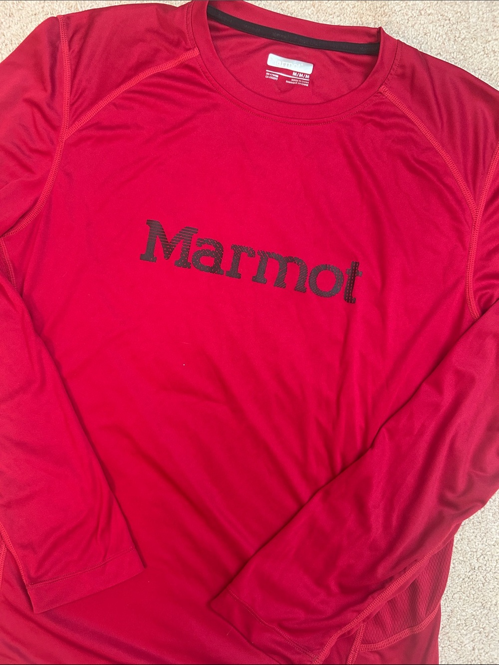 Marmot Men's Long Sleeve Performance Tee - Red